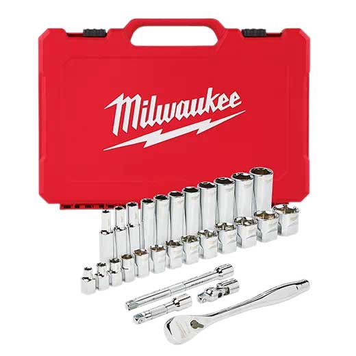 3/8" DR 28PC RATCHET&SOCKET SET